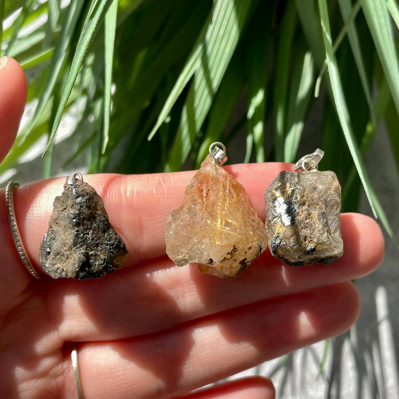 Rough Mini Pendant - Golden Rutile Rough Mini Pendant - Golden Rutile